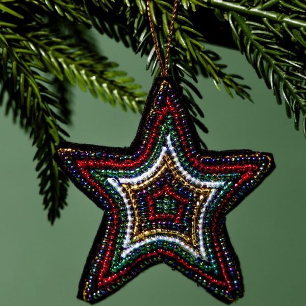 Multicolored Beaded Star Ornaments